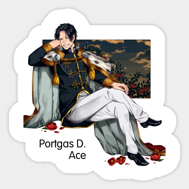 Portgas D Ace One Piece Fashion Sticker by KDungUniversal